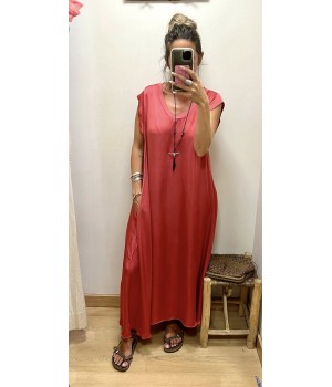 vestido satinado