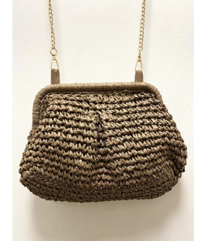 bolso rafia choco