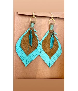 pendientes piel hechos a mano