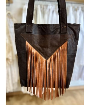 BOLSO CUERO FLECOS HECHO A...