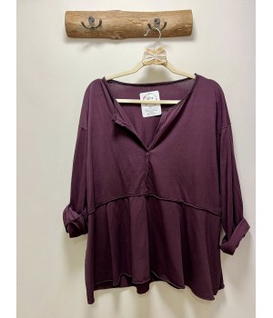 camiseta algodón escote v