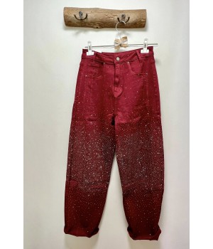 denim strass granate