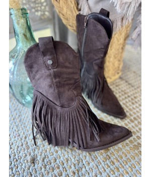 botas fleco choco