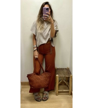 pantalon teja cintura alta