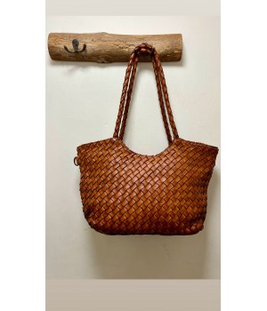 bolso trenzado piel