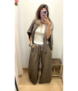 pantalón lavado taupe
