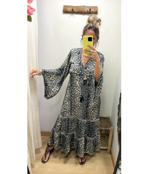 ANIMAL PRINT DRESS BOHO