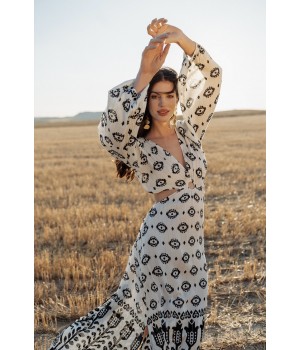 BORNEO WHITE CUT DRESS