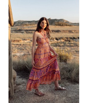 ELBA HALTER LONG DRESS(PITI...