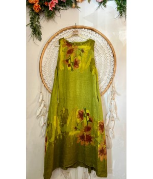 vestido floral lino(da...