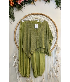 pantalon bombacho pistacho