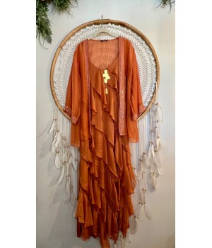chaqueta lentejuelas y seda