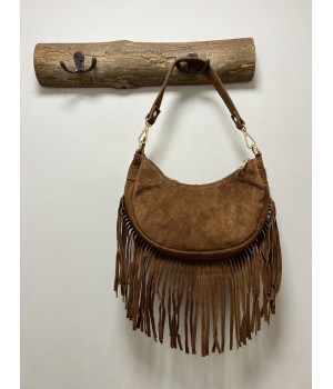 bolso piel flecos