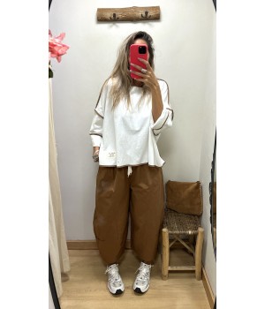 pantalon globo camel