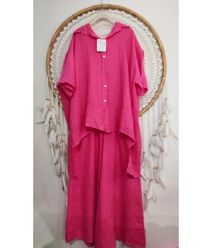camisa desigual lino