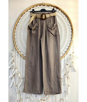 pantalon lino pocket