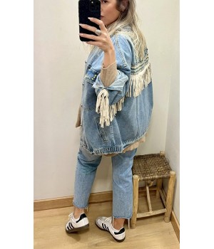 denim oversize flecos