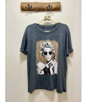 CAMISETA GRIS LAVADO