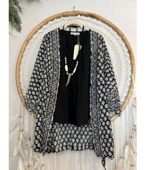 kimono OCTAVIA INDIAN BLACK