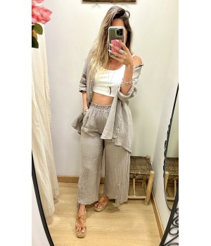 pantalon lino buttons
