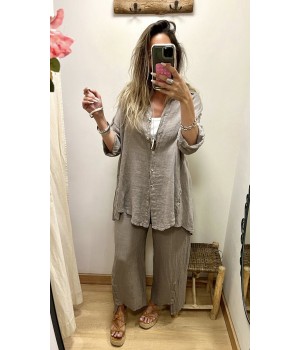 camisa lino buttons